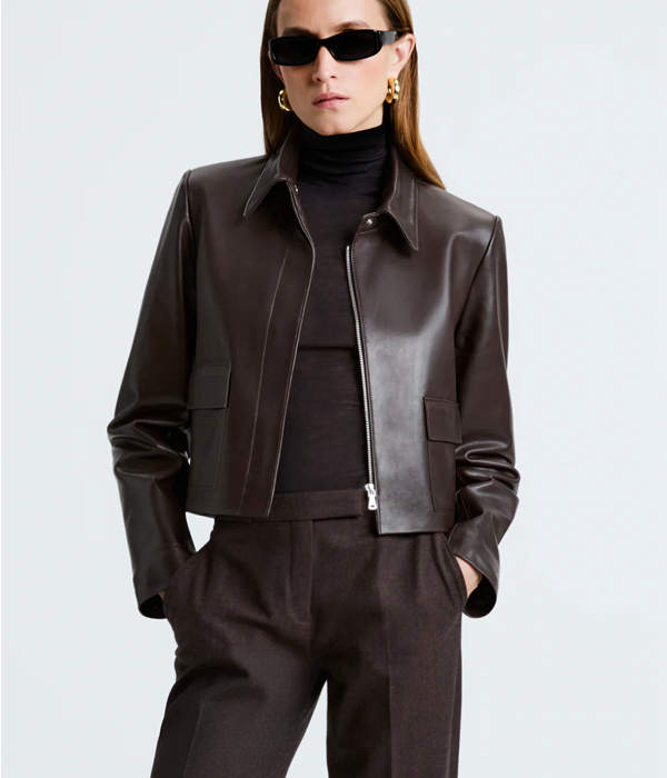 Nour Hammour Leather Jacket Bleeker
