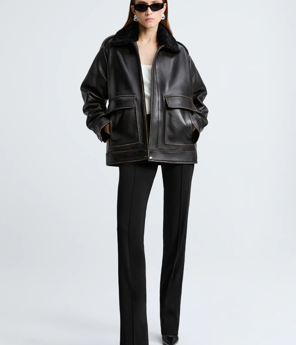Nour Hammour Leather Jacket Drey