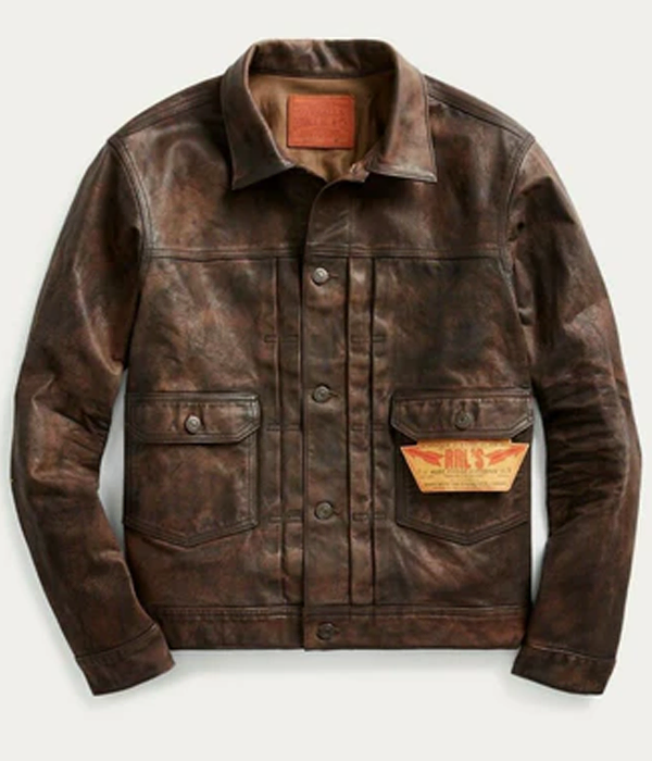 Ralph-Lauren-Brown-Leather-Trucker-Jacket