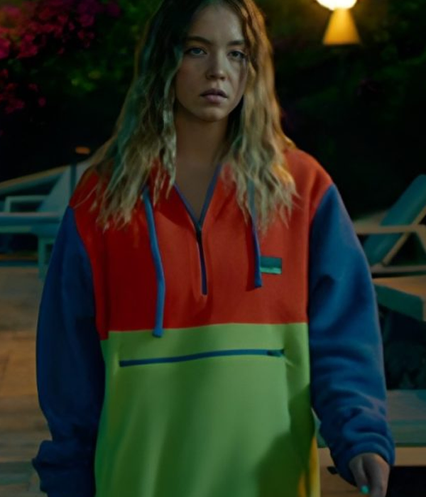 The-White-Lotus-Sydney-Sweeney-Colorblock-Hoodie