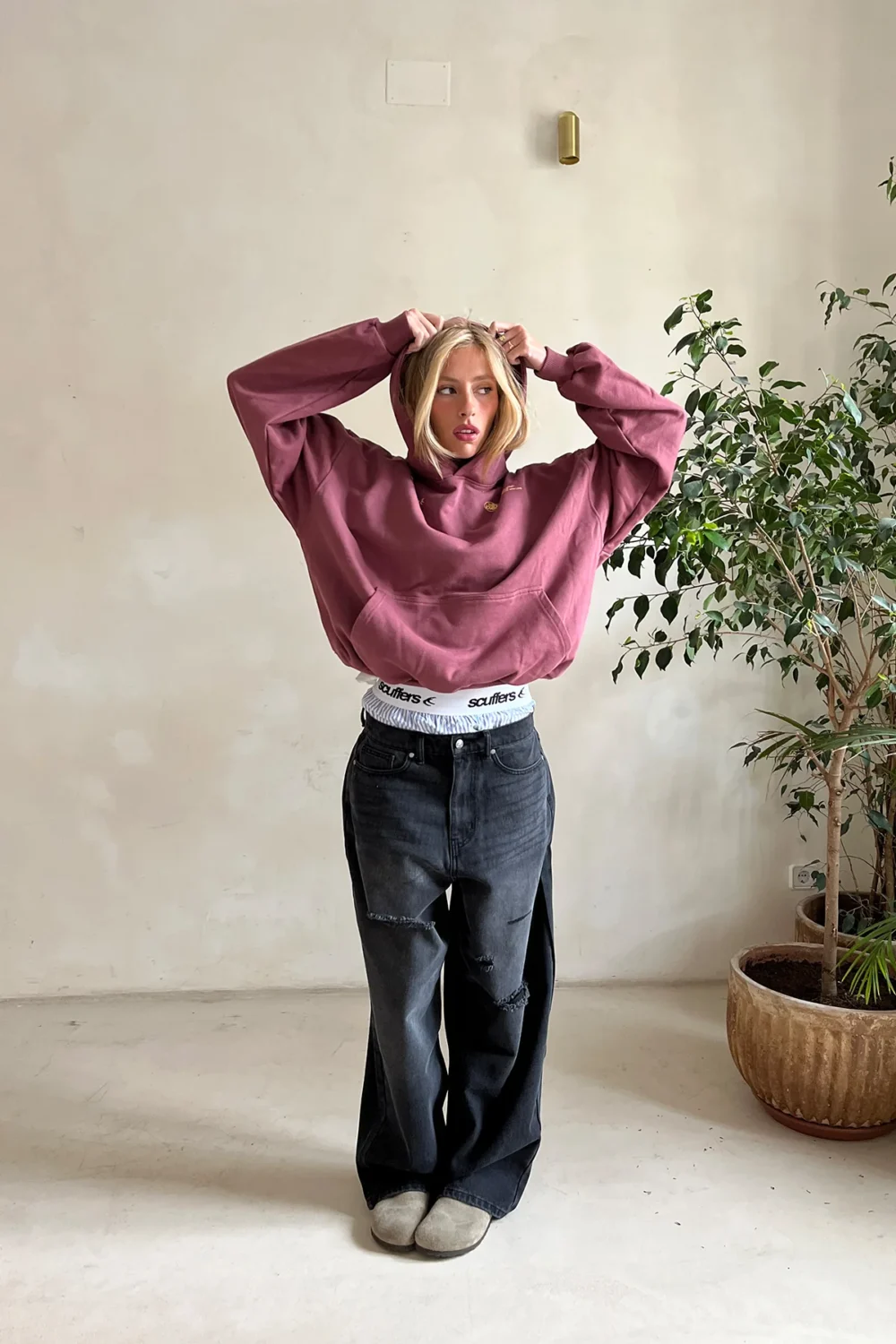 Scuffers-Burgundy-Hoodie