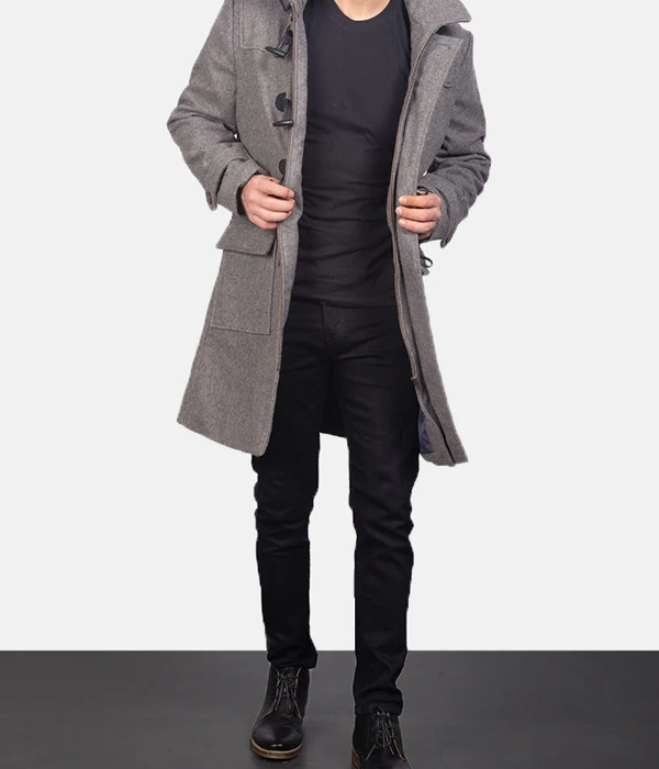 Mens Grey Duffle Coat