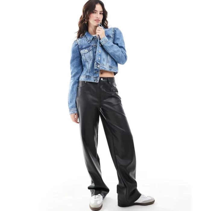 Puff-Sleeve-Denim-Jacket
