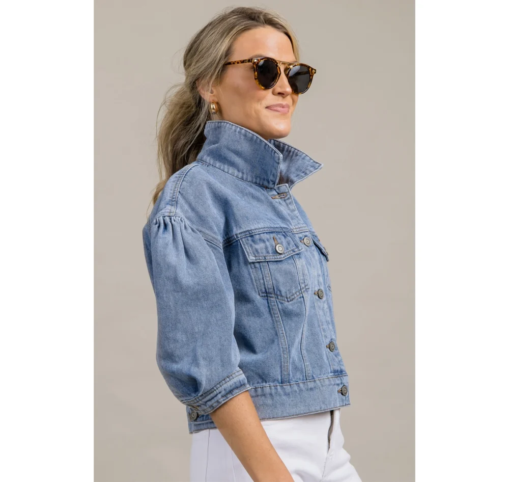 Buy-Puff-Sleeve-Denim-Jacket-For-Women