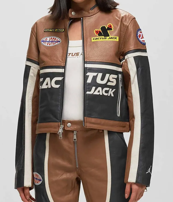 Cactus Air Jordan Leather Jacket